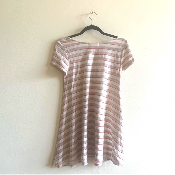 PUELLA ANTHROPOLOGIE Striped tunic top orange cream Medium Long shirt Asymmetric - Picture 4 of 7